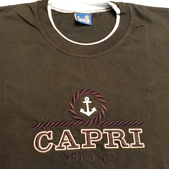 NWOT Capri Island navy blue T shirt, size Medium - Picture 2 of 5